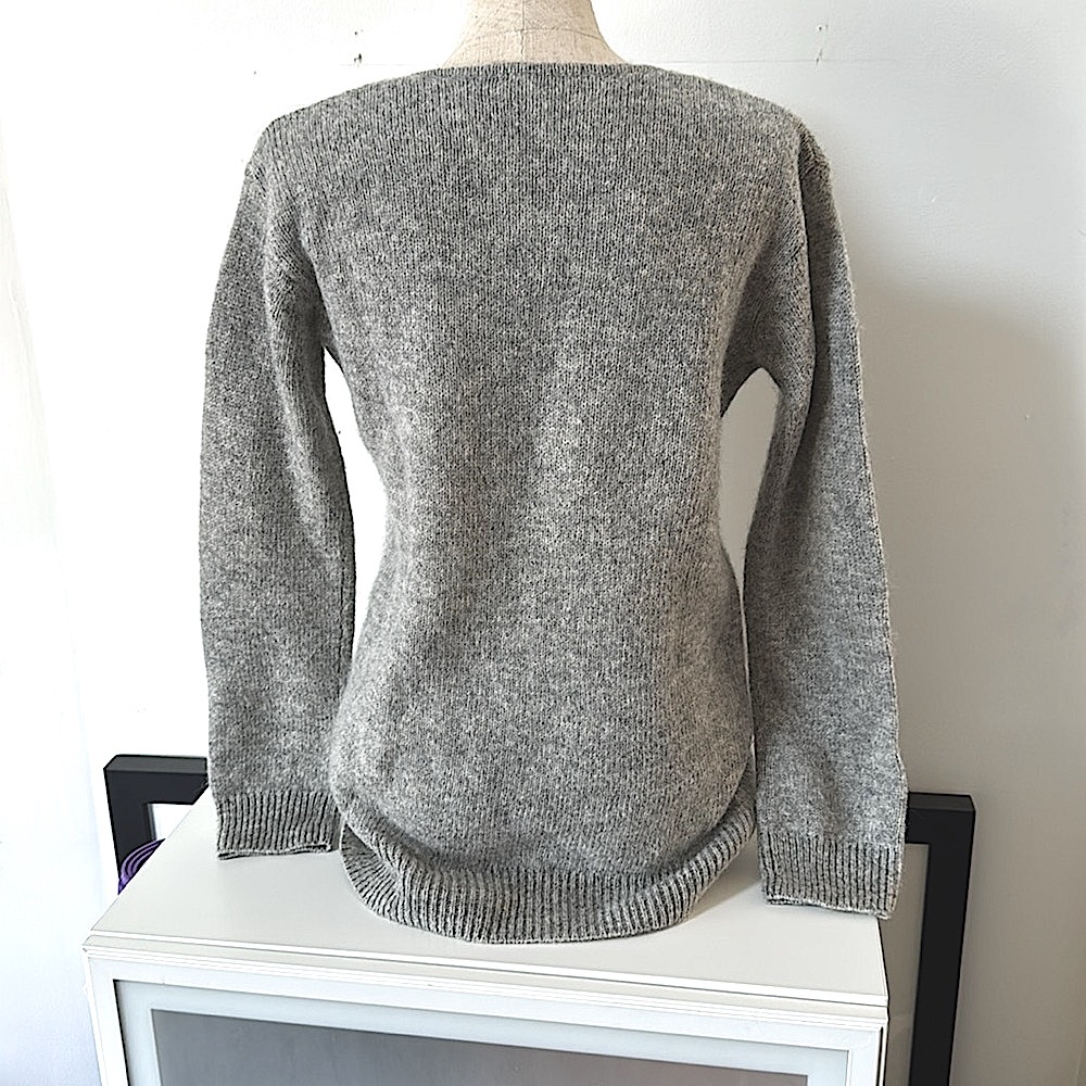 Light Gray Marled 100% Wool Sweater by Uniqlo XS - Picture 3 of 8